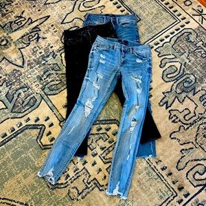 Aeropostale Aero Lot of 3 Womens Juniors Stretch Jegging Skinny Jeans - Size 4